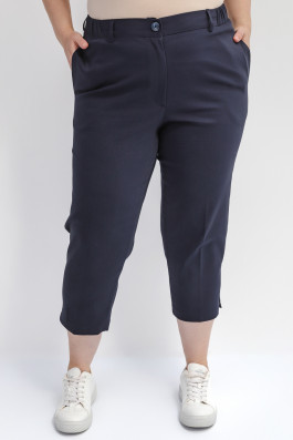 Темно-синие зауженные брюки из хлопка арт.3716