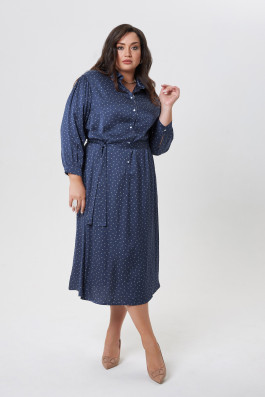 Вискозное прямое платье с принтом арт.3490