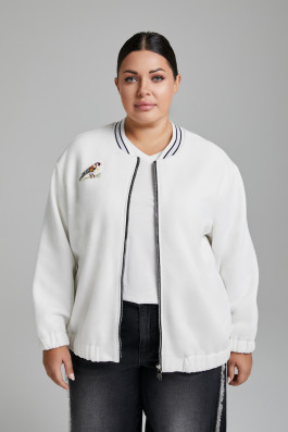 Бомбер молочный утепленный OLD SCHOOL арт.4157