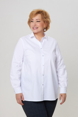 Белая хлопковая рубашка арт.3474