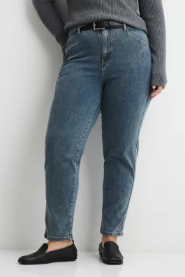 Джинсы голубые зауженные MOMS арт.4038