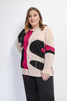 Джемпер с декоративными нитями арт.3803