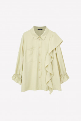 Блуза с объемным декором на плече арт.4031