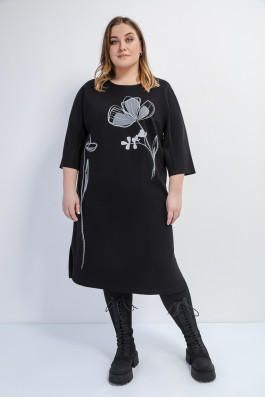 Платье трикотажное с принтом арт.3896