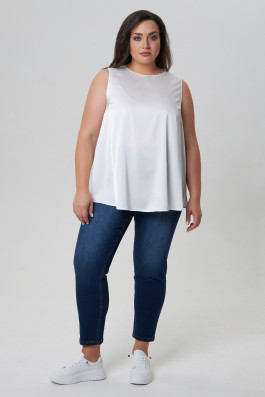 Молочный шелковистый топ арт.3559