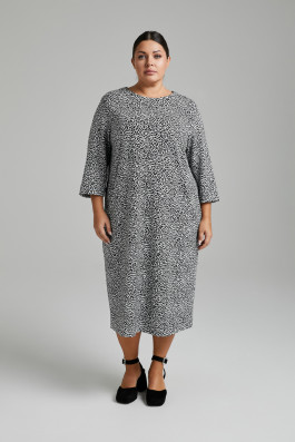 Платье прямого силуэта СНЕЖНЫЙ БАРС арт.3932