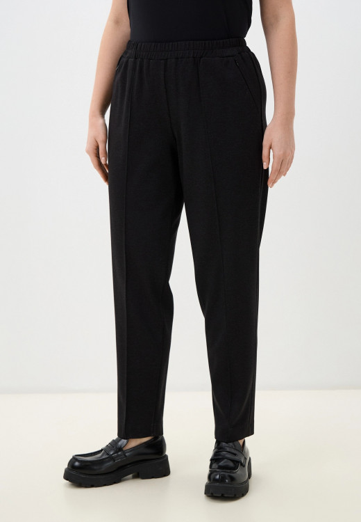 Брюки графитовый меланж с карманами на молнии арт.4162