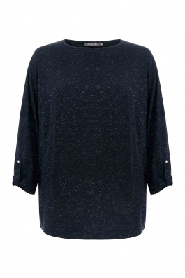 Темно-синий джемпер с люрексом арт.3419