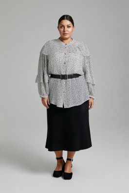 Юбка черная из джерси арт.3886