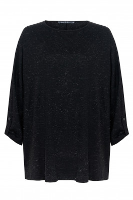 Черный джемпер с люрексом арт.3419