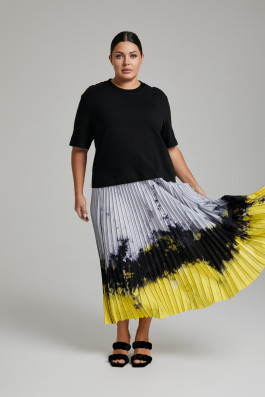 Платье с гофрированной юбкой арт.4065