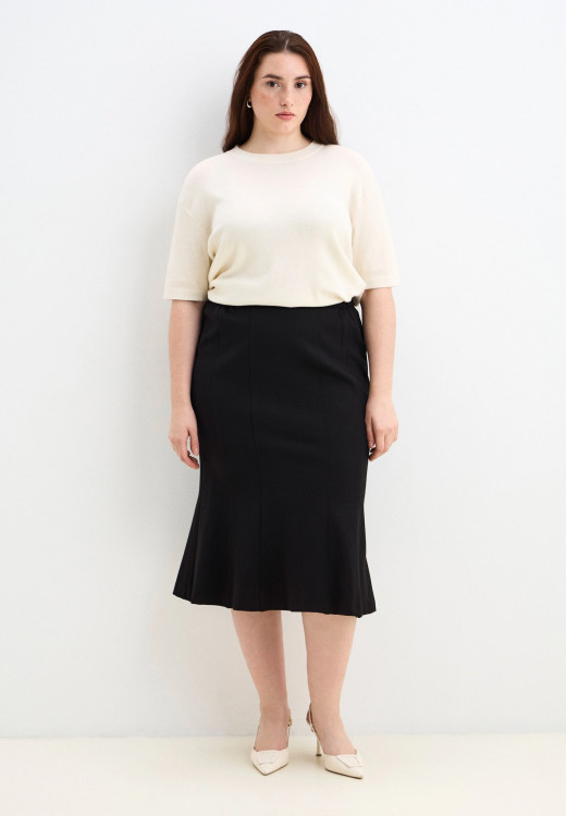 Юбка черная из джерси арт.4284