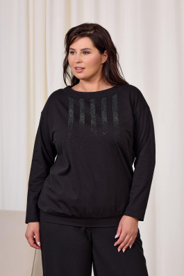 Свитшот с черными стразами арт.4318 