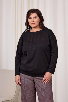 Свитшот с бордовыми стразами арт.4332 
