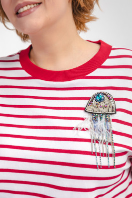 Брошь из страз МЕДУЗА