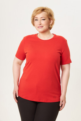 Базовая футболка из хлопка арт.3578 терракот