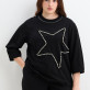 Свитшот с аппликацией звезда арт.4317 черный
