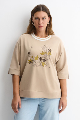 Плотная футболка оверсайз арт. 4330