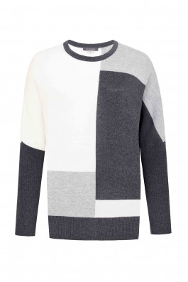 Вязаный джемпер арт.3436 серый