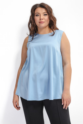 Топ атласный, голубой арт.3640