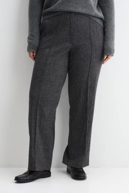 Брюки с застроченными стрелками в ёлочку арт.4374