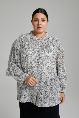 Нежная блузка с воланами *PREMIUM арт.3841