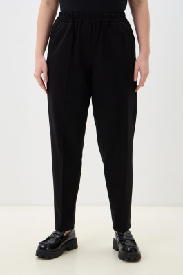 Черные брюки со стрелками и карманами на молнии арт.4161