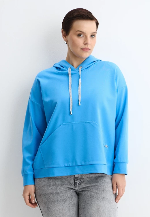 Ярко-голубое худи арт.4348