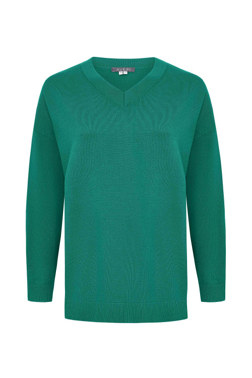 Базовый джемпер из вискозы *PREMIUM арт.3584 изумруд