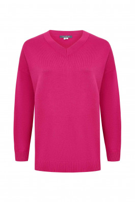 Базовый джемпер из вискозы *PREMIUM арт.3584 фуксия