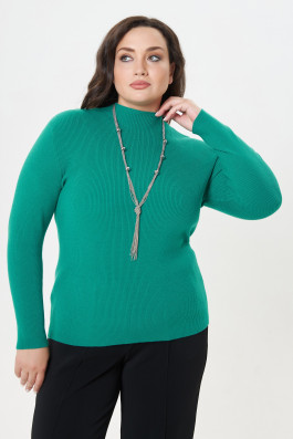 Вязаный джемпер лапша арт.3585 полынь