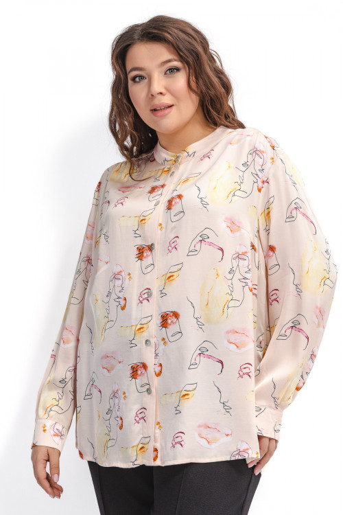 Прямая блуза из вискозы арт.3744