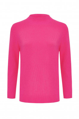 Вязаный джемпер лапша арт.3585 фуксия