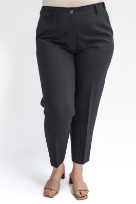 Зауженные черные брюки со стрелками арт.3607