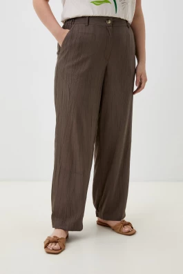 Брюки из вискозы коричневые арт.3624