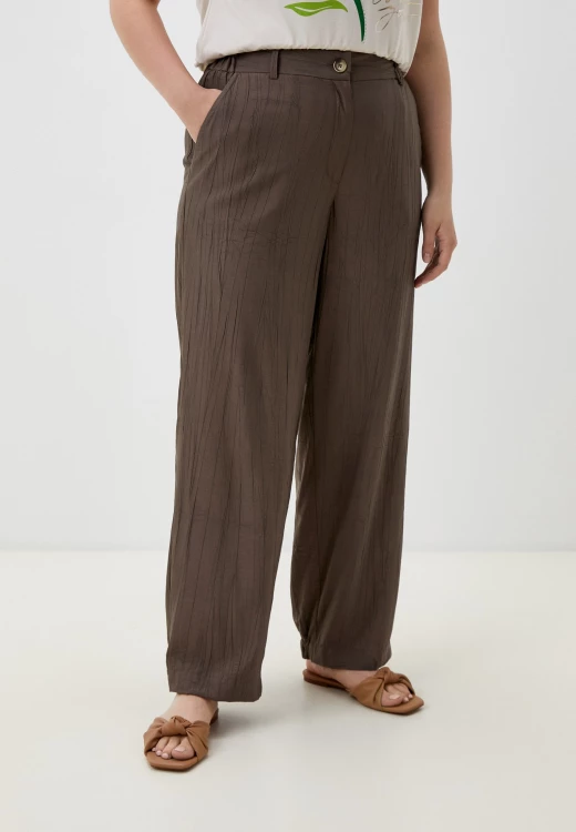 Брюки из вискозы коричневые арт.3624