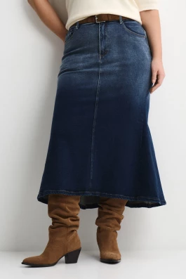 Юбка-годе синяя градиент арт.4054