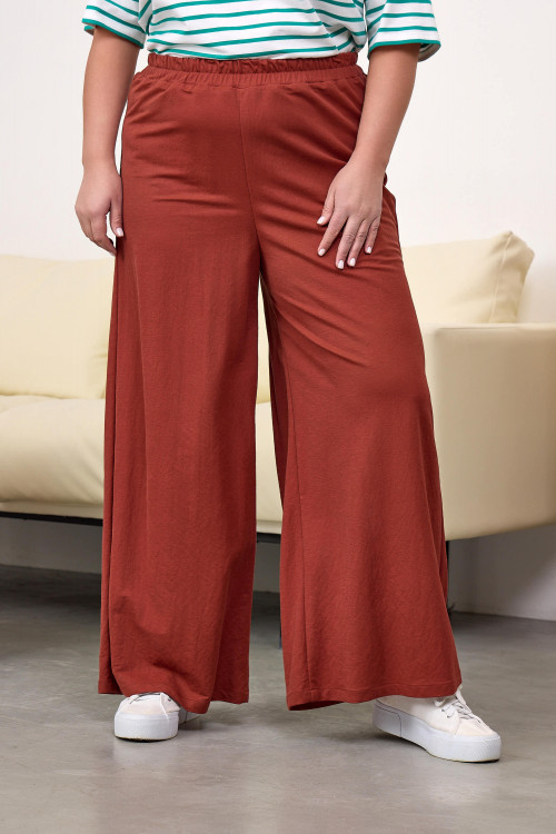Терракотовые брюки из вискозы арт.4344