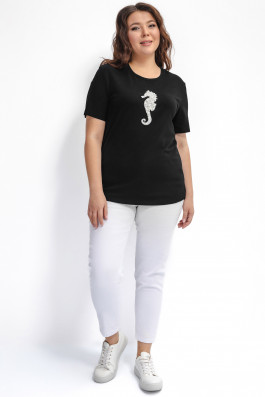 Белые зауженные джинсы арт.3357