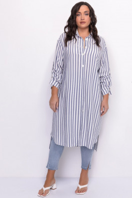 Платье-рубашка с поясом арт.3313