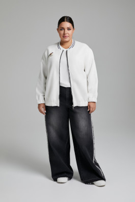 Джинсы широкие серые арт. 4023